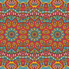 Ethnic floral seamless pattern