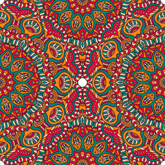 Ethnic floral seamless pattern