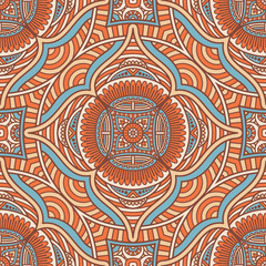 Ethnic floral seamless pattern