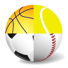 Fototapeta premium illustration of sport's balls