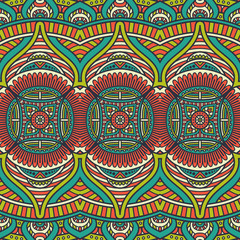 Ethnic floral seamless pattern