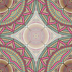 Ethnic floral seamless pattern