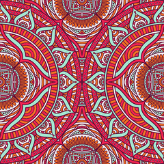 Ethnic floral seamless pattern