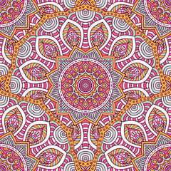 Ethnic floral seamless pattern