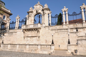 Fototapeta na wymiar Stone gateway to the Buda Castle in Budapest