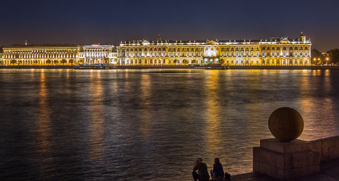 Winter Palace at night