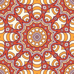 Ethnic floral seamless pattern