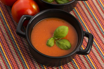 Tomato gazpacho soup, Spanish cuisine