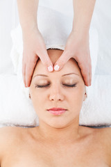 Young woman having massage