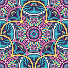 Ethnic floral seamless pattern