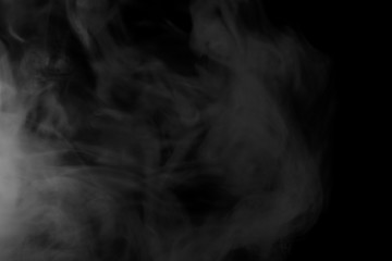 Abstract smoke hookah on a black background.