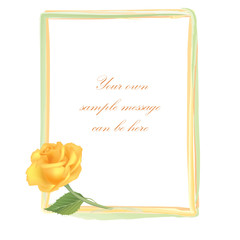 Floral border with flowers rose. Flower rose frame. Flourish background.