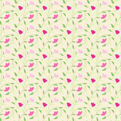 Cute style seamless background floral pattern