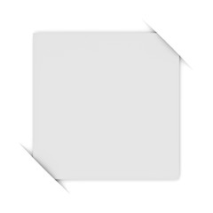 biglietto bianco fermato agli angoli