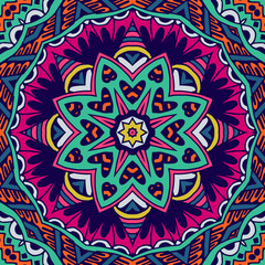 Colorful Ethnic Festive Abstract Floral Vector Pattern