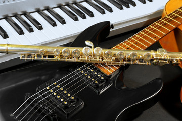 Musical instruments, closeup