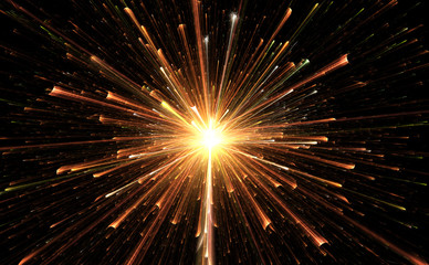 Obraz premium Star explosion with particles