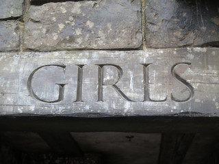 Girls word on wood