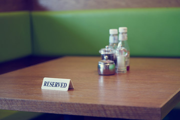 Cafe reserved pastel