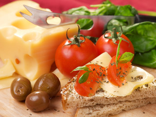 Cheese sandwich with tomato