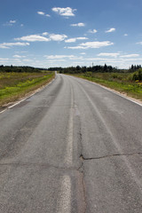 Empty asphalt road perspective