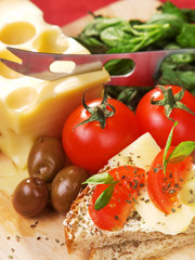 Tomato and Cheese Sandwiches