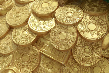 Background of the coins of Thai