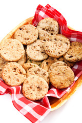 Homemade biscuits with mushrooms