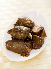 Bulgarian cuisine - stuffed grape leaves