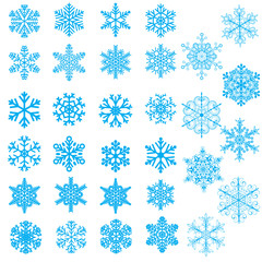 Set of snowflakes