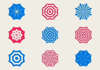 Sun umbrella icons © blumer1979
