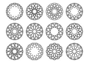 Round geometric ornaments