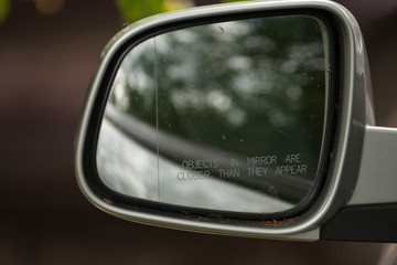 car mirror.