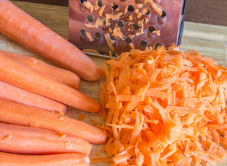 a lot of carrots on the table