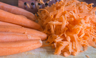 a lot of carrots on the table