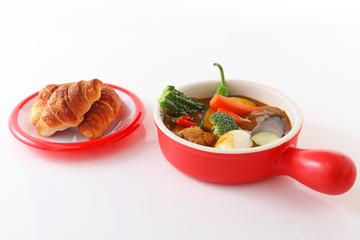 おいしそうなカレーとパン
