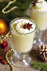 Eggnog -  hot christmas drink.
