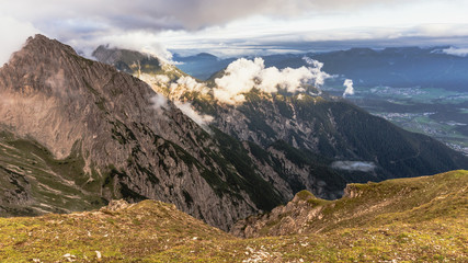 Eastern Karwendel High Mountains in Austria in Tyrol