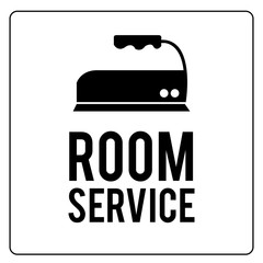 room service illustration over color background