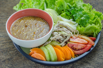 Chicken salad with bean sauce