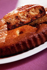 Homemade cake with fruits