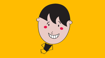 Happy child | Yellow background