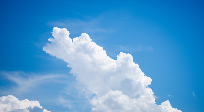 white cloud on a blue sky background