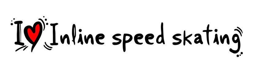 Inline speed skating love