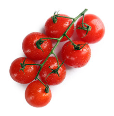 Cherry tomatoes isolated on white