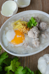 Porridge with Pork, Rice Soup, Breakfast, Thai Food, Thai Cuisine