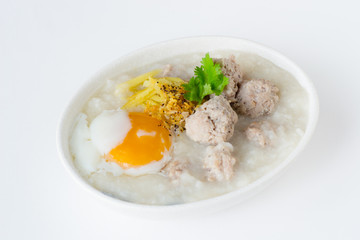 Porridge with Pork, Rice Soup, Breakfast, Thai Food, Thai Cuisine