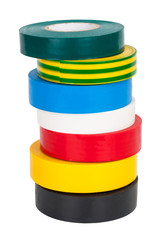 Multicolored insulating tapes roll