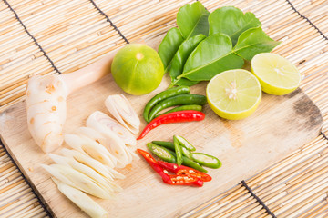 Thai Tom Yam soup herbs and spices