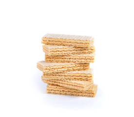 sweet wafer cream  on white background